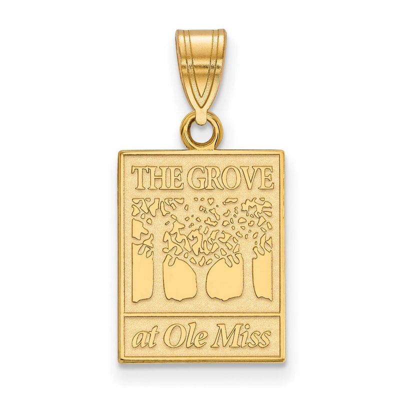10k Yellow Gold U. Of Mississippi Medium Pendant